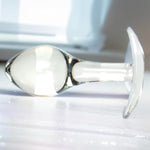 3Pcs Glass Anal Plug Adult Sex Products Training Kit Anal Beads Butt Plug Masturbator Toys With Anchor Bottom, Smooth Glass Sex Toys For Men Women Beginners Advanced Players Pleasure (Transparent)