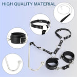 Bdsm Anal Hook Sex Bondage Restraints Set, Neck To Wrist Restraints Kit With Traction Chain Sex Toys For Couple Adjustable Handcuffs Sm Role Play Sex Games Accessories For Couples Foreplay Women Men