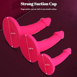 Silicone Anal Plug,Lifelike Anal Dildo Trainer Pack Of 3 Graduated Beginner Anal Plug,Soft Anal Dildo With Curved Shaft And No Balls,Adult Anal Sex Toy Women Men Couples(Rose Red)
