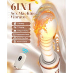 Sex Machine Thrusting Dildo Vibrator - 7 Vibrating & Thrusting Modes For Women Men G Spot Clitoral Anal Pleasure, Replaceable Heads Heating Strong Suction Cup Dildos, Remote Control Adult Sex Toys