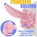 Huge Thick Monster Dildo For Beginners, Creature Giant Silicone Dildo With Strong Suction Cup, Clitoral G Spot And Anal Massage Alien Fantasy Dildos Sex Toy For Women And Couple 8.7" (Pink)