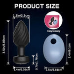2Pcs Anal Plug Vibrator Training Kit - Jeweled Anal Toys And Remote Control 10 Frequency Modes Sex Toys Games Butt Plug Spiral Pattern, Prostate Massager Butt Plug For Men And Women