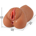 3 In 1 Male Masturbators For Men - Realistic Sex Doll With Lifelike Face & 8.6In Dual Side Tunnel And Anus With 3D Texture - Adult Male Sex Toy For Men Masturbation Pleasure