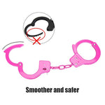 Metal Play Handcuffs, Hand Cuffs Police, Toy Handcuffs For Kids (Pink)