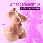 12Lb Life Size Male Sex Dolls For Men Realistic Torso Sex Doll With Soft Big Boobs Big Butt Fake Pussy Abs Ideal Male Masturbator And Penile Training Adult Sex Toys For Men Pink