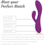 , The Perfect Match | Flexible Rabbit Vibrator, Sex Toy For Women & Couples, G Spot, And Clitoral Stimulator Vibrator (Lavender)