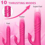 Thrusting Vibrator Sex Toys - G Spot Dildo Vibrators With 10 Powerful Vibration 10 Thrust Modes, Rabbit Dildos Silicone Waterproof Clitoral Stimulator, Adult Sex Toy For Women