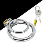 Metal With Lock Training Cock Ring Chastity Lock Chastity Cage Male Enlargement Exercise Bondage Double Penis Ring Cock Cage Sex Toy