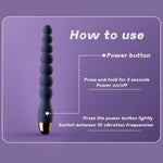 Vibrating Anal Beads Butt Plug Anal Vibrator With 10 Vibration Modes Prostate Massager Soft Silicone Anal Butt Plug Anal Dildo For Couples Men And Women Adult Toys