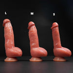 Realistic Dildo For Beginners, Lifelike Huge Silicone Dildo With Strong Suction Cup For Hands-Free Play, Realistic Penis For G-Spot Stimulation Dildos, Anal Sex Toys For Women And Couple (L)