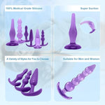 6Pcs Anal Plug Toys For Men Women Adult Products Butt Plugs Training Set For Beginners Advanced Users Sex Toys