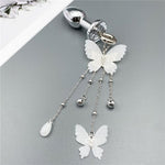 Female Metal Bullet Butt Plug with Jewelry Base Butterfly Style Butt Plug Bell Butterfly Adjustable Breast Clamp Sex Toy Set