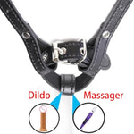 Multifunctional Adjustable Chastity Belt Vibrator Strap-On Sex Toy Women'S Chastity Belt Sex Toy Men'S Sex Toy Sexy Underwear Couple Sex Toy