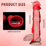 Adult Penis Sleeve Pennis Extender Cock Sleeve With Cock Ring,Silicone Penis Sleeve Extender Sex Toys,Delay Ejaculation Penis Time Expand,Suitable For Sex Toys Intimate Play With Couples (T203F-1)