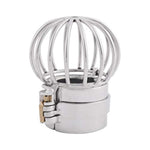Male Chastity Device Stainless Steel Cage Cock Ring Ball Stretchers J002