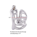 Chastity Locked Breathable Stainless Steel Male Chastity Device Mens Sexual Health Sm Penis Exercise Sex Toys B450 (1.97 Inch/ 50Mm)