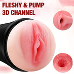 Mens Sex Toys Male Masturbator, Vibrating Masturbator Squeezable Pocket Pussy For Men With 7.5" Depth Lifelike Textured Vagina, Plump And Soft Fleshy Masturbating Stroker Toys, Adult Sex Toys For Men