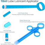 Lube Applicator with 10ml Precise Scales, 6.5” Long, Anal Shooter with Air-Proof Silicone Cap, Lubricant Applicator for Men, Women & Couples 2 (Blue)