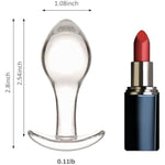 2 Pcs Glass Anal Plug (2.8"+3.2")