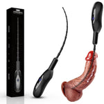 5.9" Male Vibrating Urethral Sounds Silicone Catheter Stretching Vibrator With 10 Vibration Modes Horse Eye Stimulation Stretcher Rods Penis Plug For Men Masturbation Glans Training (Beads)