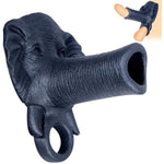 Silicone Penis Sleeve For Thicker And Harder Creative Elephant Cock Ring For Erection Enhancing Delay Ejaculation Male Sex Toys For Men Couple Play (Navy Blue)