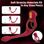 Vibrating Cock Ring Rose Sex Toys For Men, Penis Ring App Control Vibrator With Vibrating Butt Plug 10 Vibration Modes Couples Sex Toy Clit Stimulator Male Prostate Massager Adult Toys For Men Women