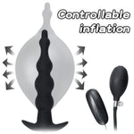 Inflatable Butt Plug Silicone Analplug With Quick Release Valve 12 Frequency Anal Vibrators Vaginal Dilators Training Analbeads Sex Toys Men Women Adult Games