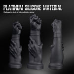 Realistic Fist Dildo - 14.76"" Silicone Fisting Dildo with Suction Cup, Forearm Dildos for Anal Plugs, Large Thick Prostate Sex Toy for Men and Women Black Butt Plug Vaginal Or Anal (M)