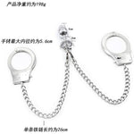 Anal Plug With Butt Plug Trainer Long Chain Handcuffs Stainless Steel Sm Bed Restraint Set Sex Toys +Fetish Blindfold Couple Flirt For Unisex