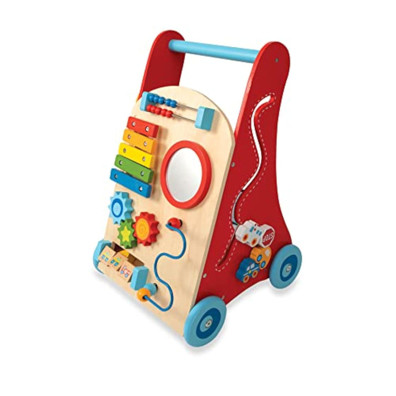 Nuby Wooden Baby Walker with Interactive Features for Early Development, Pr