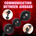 Inflatable Anal Beads Silicone Anal Toys With Air Pump Detachable Anal Sex Toys With Safe Pull Ring In Black Adjustable Size Anal Plug For Adult Sex Toy