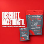 Dynamo Delay Wipes for Men, Benzocaine 7.5% Maximum Strength, 6ct