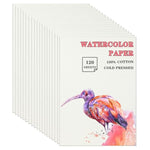 120 Sheets 100% Cotton Watercolor Paper 7 x 10 140lb/300gsm for Artistic Creations