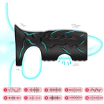 10 Vibration Modes Liquid Silicone Vibrating Penis Sleeve With Cock Ring For Testicles G Spot Stimulation Adult Male Sex Toys