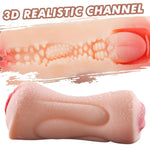 600G Pocket Pussy Male Masturbator Mens Sex Toys For Men 2 Insertable Channels 2In1 Masturbation Toy With Realistic Mouth Textured Vagina And Tight Anus Adult Toys Sex Doll Men Masturbation