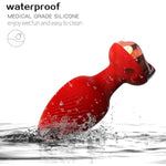 Rose Style Sex Toy Anal Plug Vibrator, Remote Wireless Control Adult Masturbation Anal Plug, Couple Sex Toys (Black)