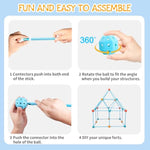Fort Building Kit For Kids Diy Play Tent & Stem Construction Toys Ultimate Indoor/Outdoor Fort Building Activities For Boys & Girls Ages 4-15 Educational Creative Toy Birthday & Festival Gift