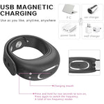 10 Vibration Modes Adjustable Penis Ring With Watch Strap Design, Usb Recharge Waterproof Quietly Vibrating Cock Ring Adult Sex Toy For Men - Remote