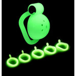 Glow In The Dark Chastity Cage With 5 Different Sized Cock Rings Chastity Lock Devices Breathable Sex Toy Penis Restraints & Bondage For Men (Style-1)