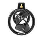 High-Heeled Design Male Chastity Cage, Cb Resin Penis Device With 6 Adjustable Flat Rings, Secure Bondage Restraint & Ventilation, Discreet Lock For S/M Training (Black,S)
