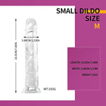 Realistic Dildo, 7.7 Inch Jelly Dildo With Strong Suction Cup Harness Compatible Anal Adult Sex Toys For Women Clear