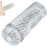 6.77In Tpe Male Masturbator 3D Realistic Textured Spiral Tunnel Pocket Pussies, Reusable Portable Masturbation Sleeve Soft Blowjob Transparent Male Stroker Masturbation Cup Sex Toys For Men