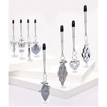 Silver Butterfly Pendant Bell Nipple Clamps, Adjustable Breast Nipple Clamps, Papilla Straighteners Corrector Nipple Shield Nipple Clamps Adjustable Breast Clamps (E)