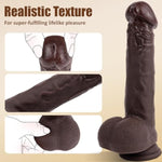 8.66 Inch Black Dildo With Lifelike Skin Texture Big Glans, Realistic G Spot Dildos For Women, Anal Stimulator With Strong Suction Cup For Hands-Free Play Body-Safe Soft Liquid Silicone Adult Sex Toys