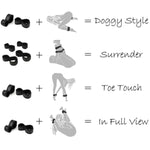 Bdsm Bondage Restraints Set - Adjustable Handcuffs, Ankle & Calf Cuffs With Vegan Leather | Sex Toys For Couples, Men, Women | Sm Game Play, Role Play, Beginner Bdsm Kit (Black Bondage Kit)