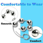 Metal Anal Beads, Anal Balls Stainless Steel Butt Plug for Men Women