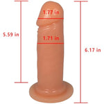 1.77" Diameter Thick Realistic Dildo Sex Toys Big Realistic Penis Anal Dildo With Strong Suction Cup Flexible Dildos Anal Sex Toys For Women Men Couple Soft Penis Anal Toys (Skin Color)