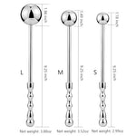Stainless Steel Dildo Massage Wand, Handheld Anal Probe Metal Anal Butt Plug Masturbation Pleasure Stick Anus Stimulation Sex Toy for Men Women and Couple (Medium)