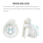 Male Chastity Device Cock Cage - White Chastity Cage W/Invisible Lock & 4 Rings, Lightweight Body-Safe 3D Resin Cb Lock Bdsm Bondage Sex Toy Penis Exercise Virginity For Men (N/Nub)