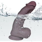 3 Sizes Of Double Layer Silicone Realistic Dildo, Soft Lifelike Dildo Toy Thick Fake Penis Dildo With Strong Suction Cup Adult Sex Toy For Women - L